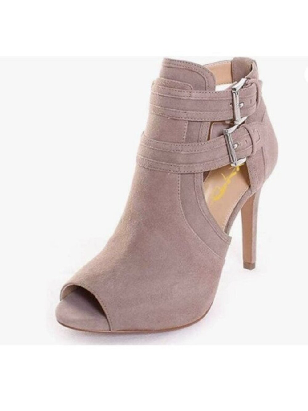 XYD Women Peep Toe Ankle Bootie High Heels Buckled Double Straps Pumps Pink